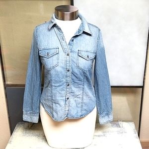 Toska denim button up top